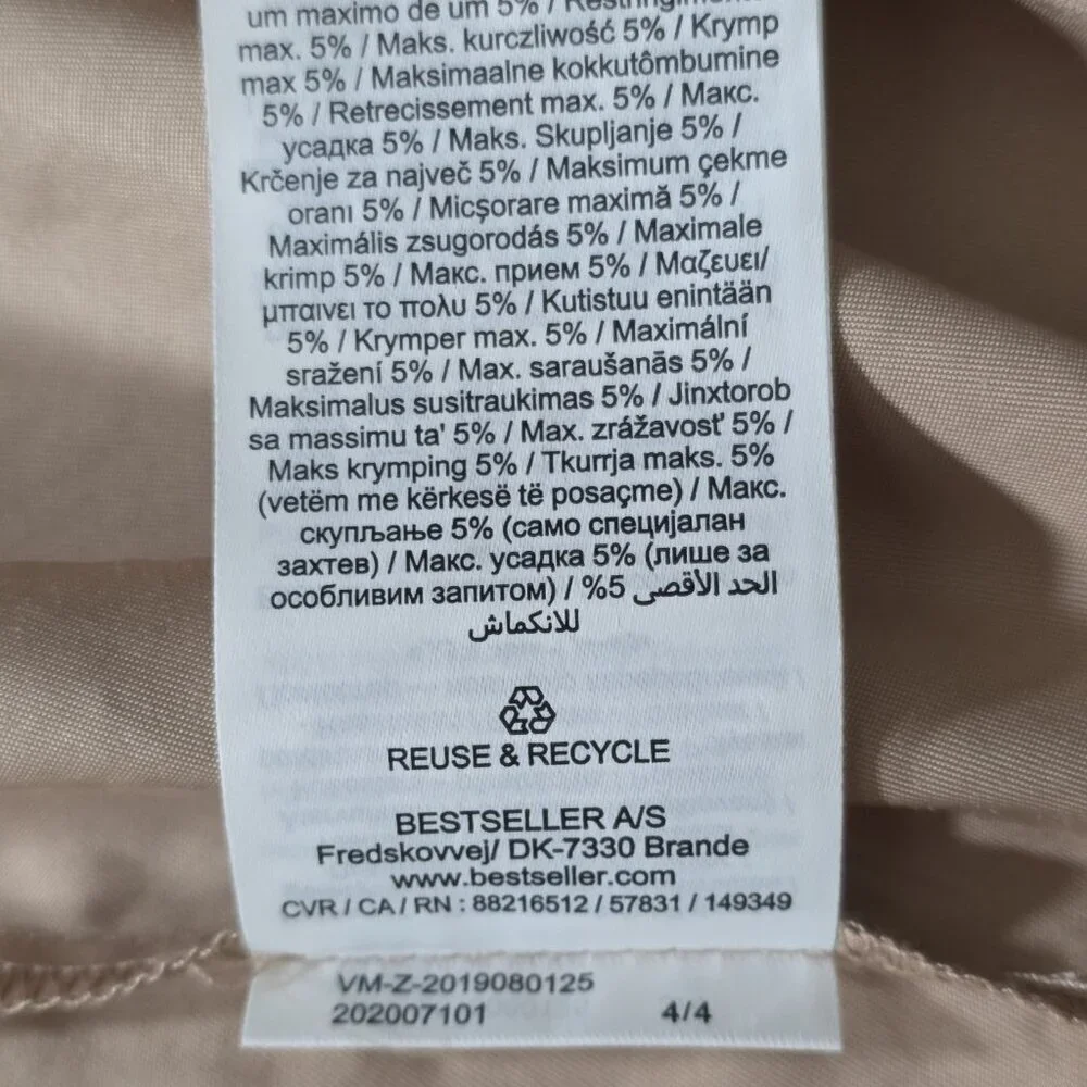 Vero Moda Wrap Coat Womens L Beige Belted Mid Length Pockets Lightweight Preppy